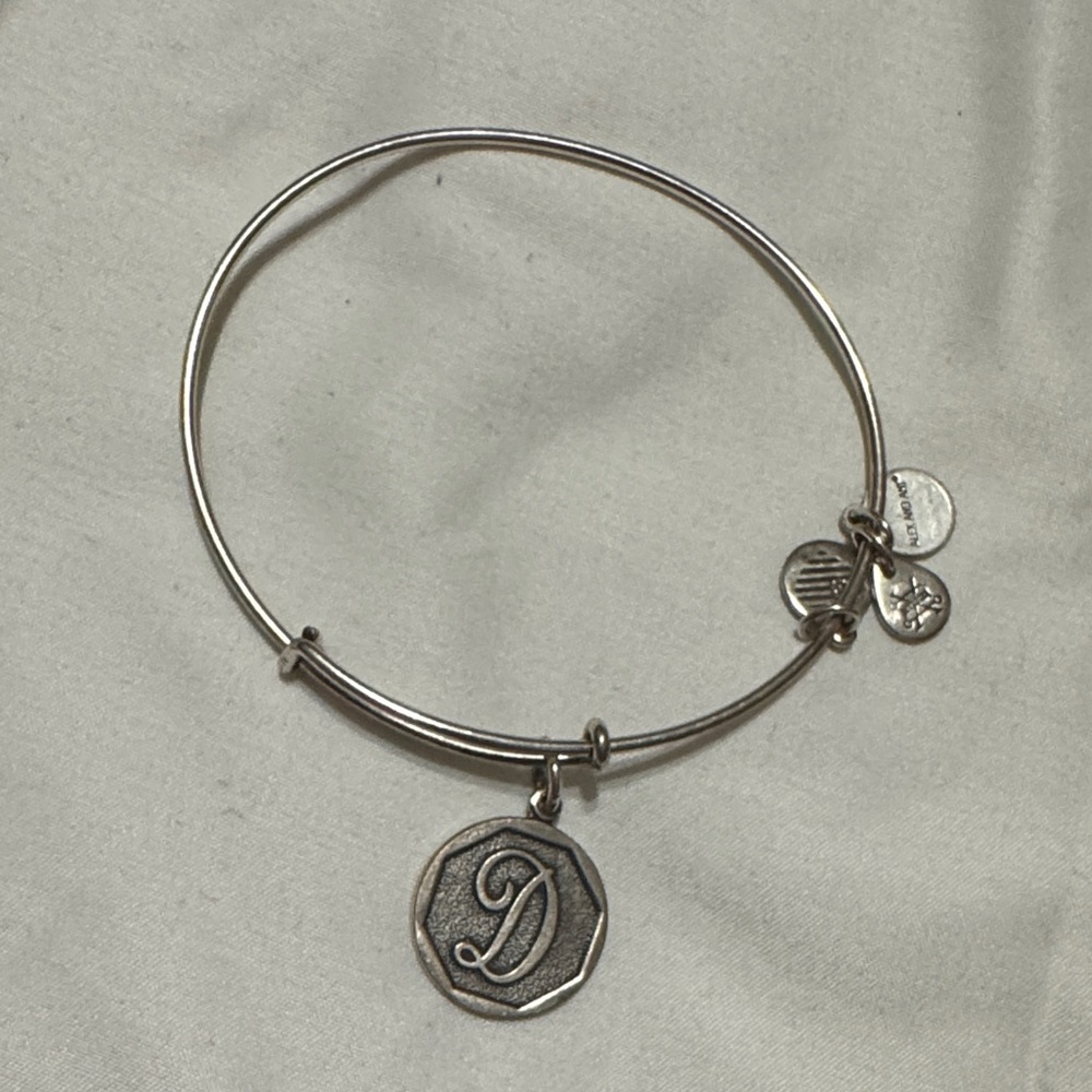 Alex and Ani Silver Initial Bracelet